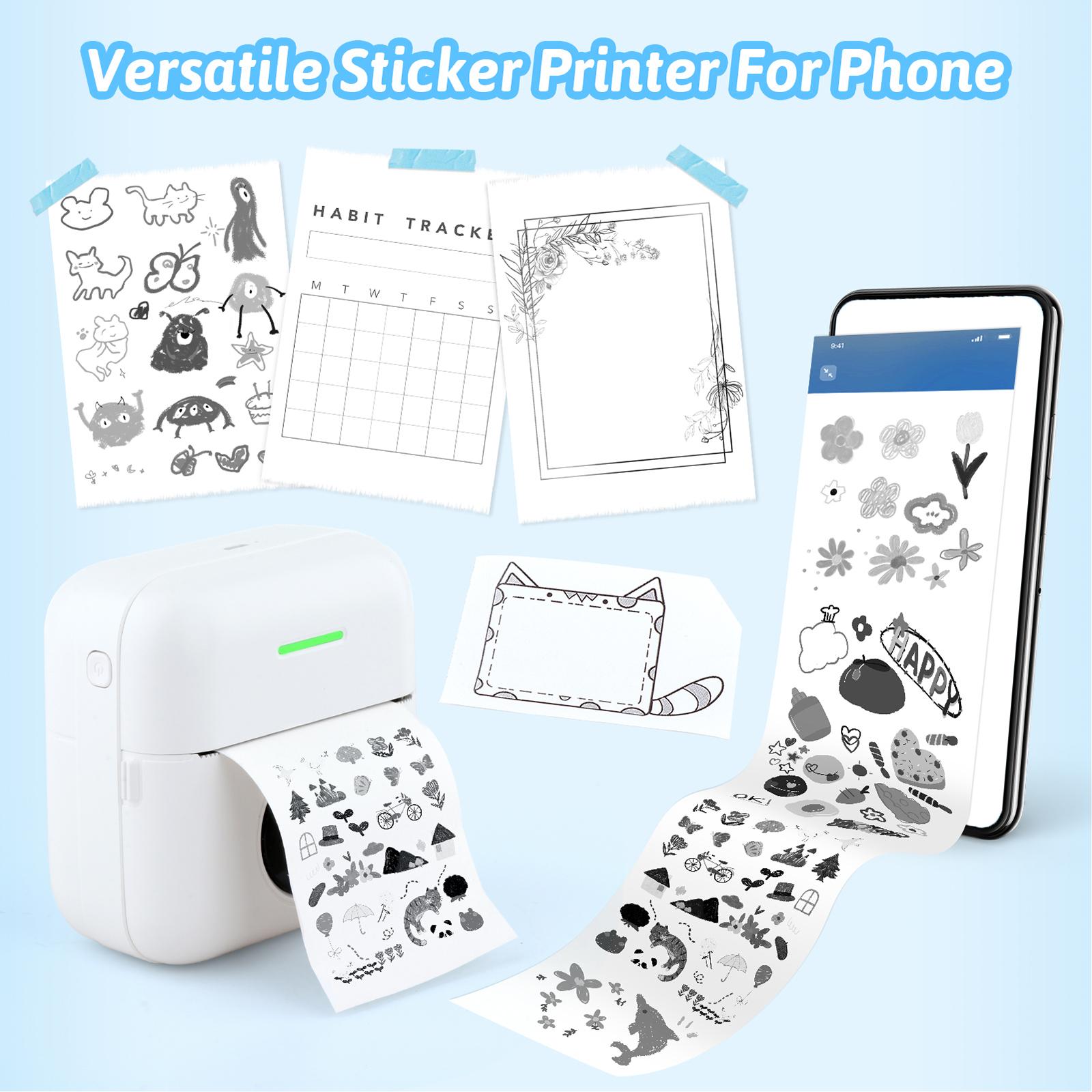 10ロールの感熱紙付きの携帯用感熱プリンター。インク不要の小 - Thermal Printer のレビューと価格