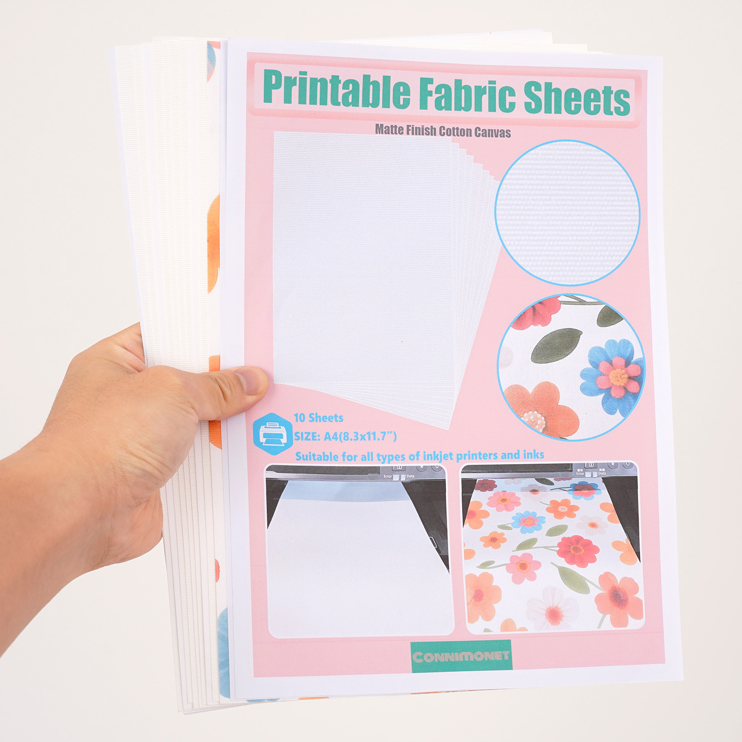 5 個/10 個インクジェットプリンター用の印刷可能な白い綿 - Commercial Fabric Printing Machine のレビューと価格