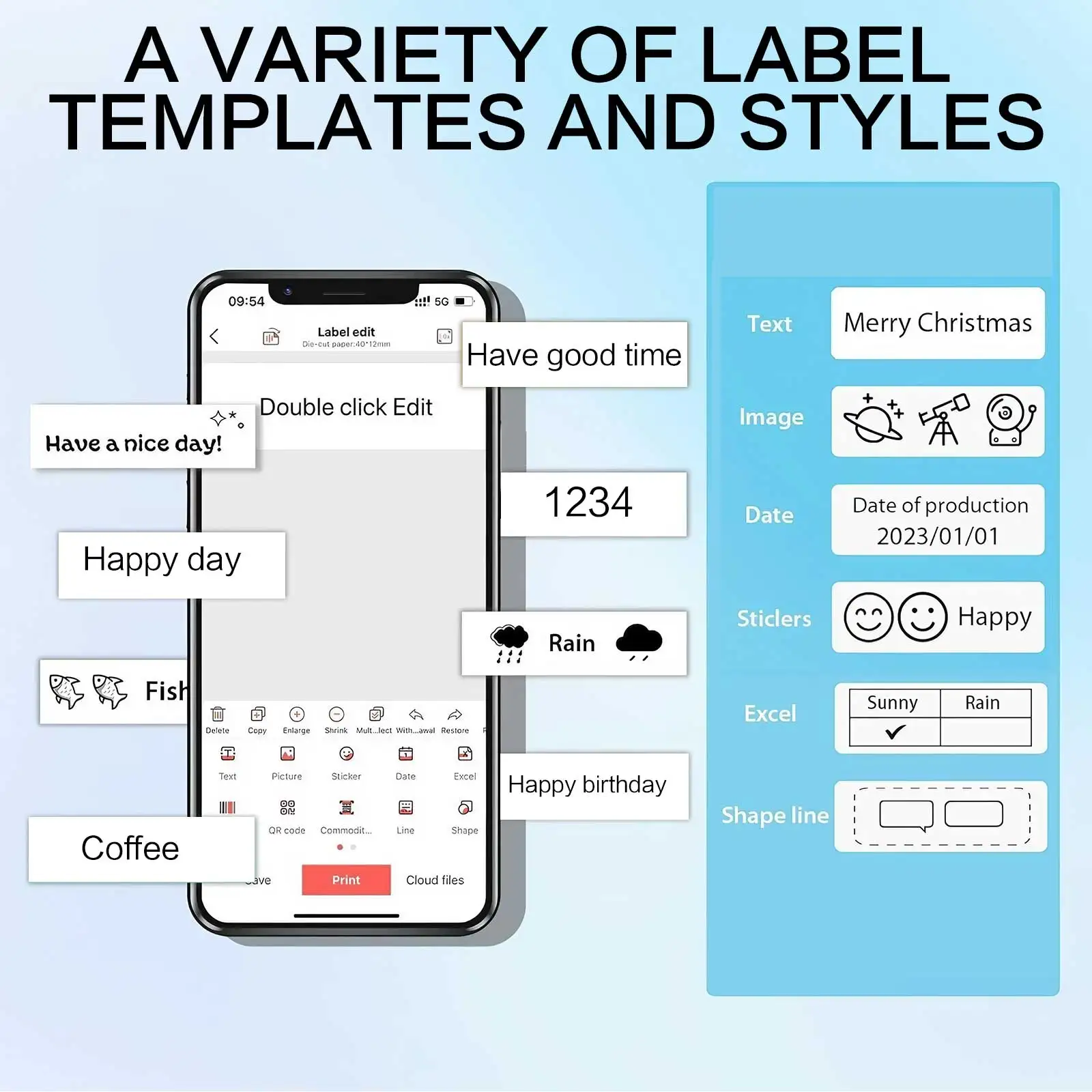 ポータブルワイヤレスサーマルラベルプリンター、コンパクトBT - Barcode Printer のレビューと価格