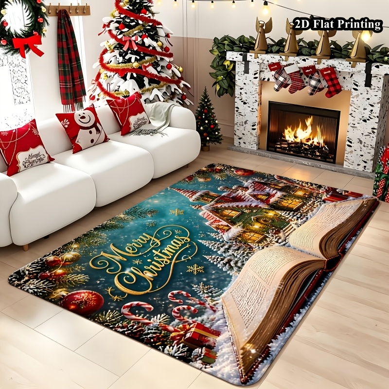 1枚入り、2Dフラットデザインのクリスマス柄ラグ。魔法の本か - Commercial Book Printing Machines のレビューと価格