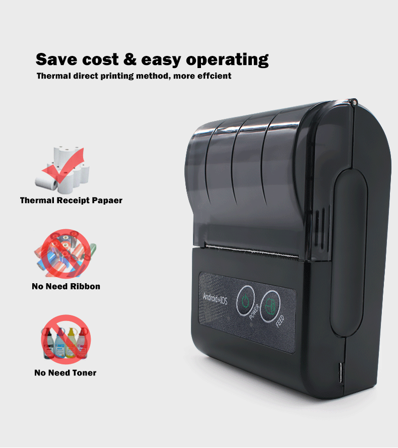 コンパクト58mmサーマルレシートプリンター ワイヤレスモバ - Receipt Printer のレビューと価格